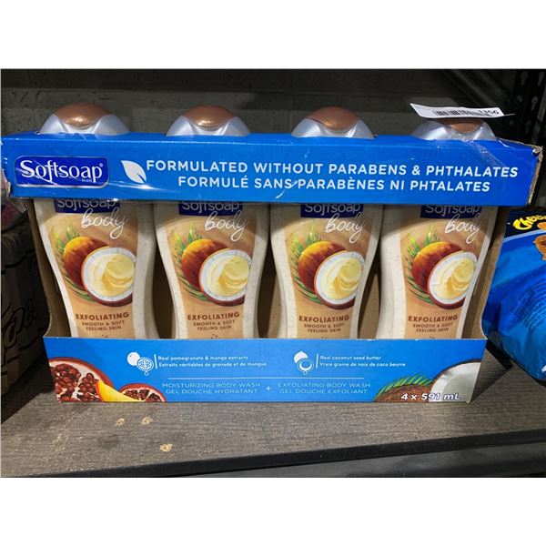 Soft Soap Body Exfoliating Shower Gel 4x591ml