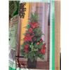Image 3 : NEW Holiday Living 4ft Pre Lit Poinsettia Porch tree