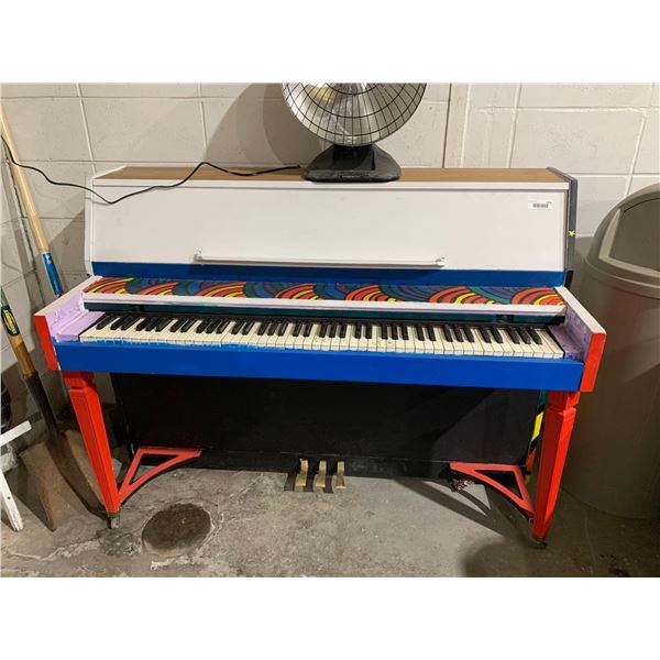Custom Painted - Vintage Sherlock-Manning - "Florentine" Mini Upright piano - No Bench