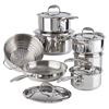 Image 1 : NEW Paderno Canadian Classic 13 PC stainless Steel Cookware Set