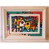 Image 1 : "Romero Britto" (Deeply In Love Too) Framed Picture Aprox Size  37x28