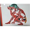 Image 2 : "Richard Shorty" (Frog Dancer) Framed Native Print    Size 14 x 12