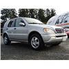 Image 8 : C3 --  2003 MERCEDES ML350 AWD SUV, SILVER, 221,704 MILES, Silver, 221704 MILES