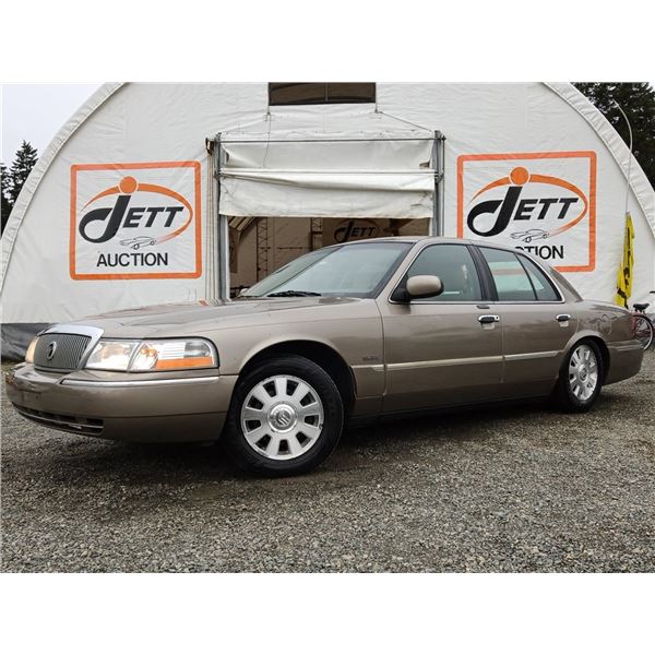 A3 --  2003 MERCURY GRAND MARQUIS LS, Brown, 245199 KM   "NO RESERVE"