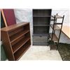 Image 1 : 2 Wooden Shelves , 1 Metal Shelf & TV Stand