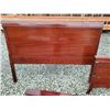 Image 2 : Wooden Head Board & Foot Board Dark Brown 56" Wide x 74" Long