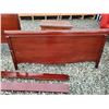 Image 3 : Wooden Head Board & Foot Board Dark Brown 56" Wide x 74" Long