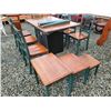 Image 1 : Wood Table with 7 Chairs & Side Tables, buffet & hutch & more