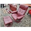 Image 1 : Lether Reclining Chair with foot Stool
