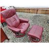 Image 2 : Lether Reclining Chair with foot Stool