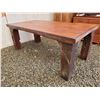 Image 2 : Large Rustic table with six solid wood  chairs