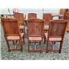 Image 8 : Large Rustic table with six solid wood  chairs