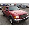 Image 8 : F5 --  2003 FORD RANGER SUPER CAB 4X4, Red, 175208  MILES