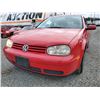 Image 8 : A2 --  2004 VW GOLF GLS, RED, 266,652 KMS  "NO RESERVE"