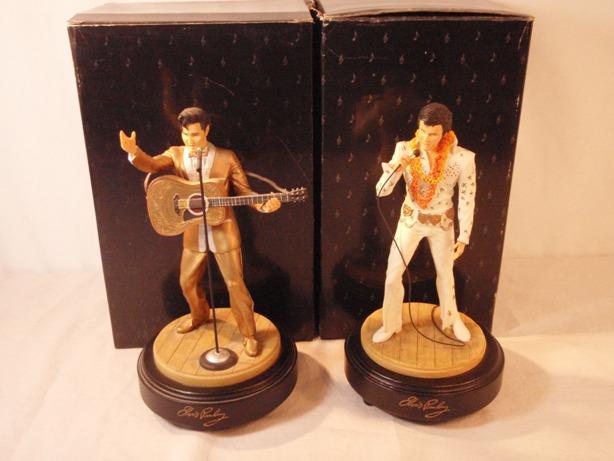 Set of 2 Limited Edition Music Box Statues by Hamilton 1991