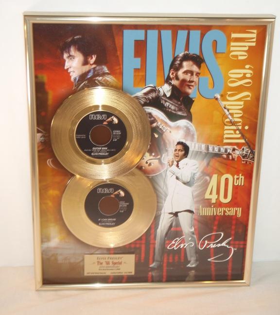 Elvis The 68 Special 40th Anniversary 24K Gold Plated 45s 2 Record Set