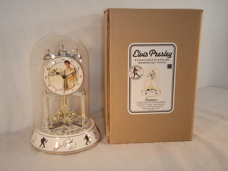 Elvis Presley Anniversary Clock - Ceramic and glass- revolving
