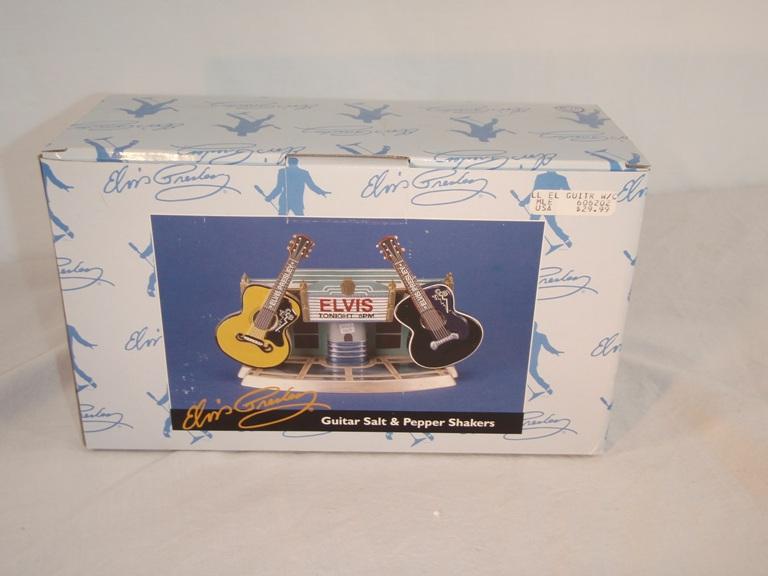 TBC Guitars and Theatre Elvis Salt and Pepper Shakers NBO ceramic