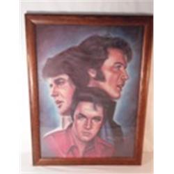 Three image - Tears of Elvis - repro painting by Deborah Colburn Rouen