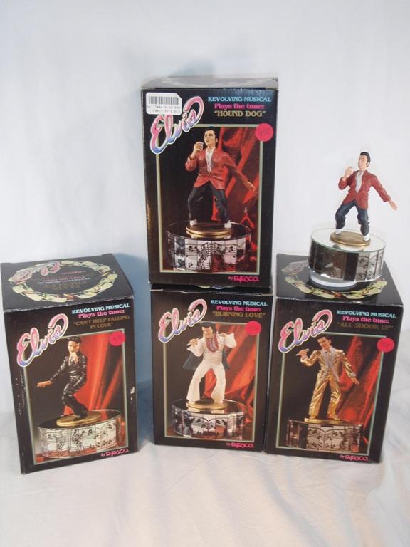 Set of 4 revolving musical statues by Enesco 1993