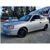 Image 1 : A12C --  2000 HYUNDAI ACCENT GS, Grey, 155191 KM