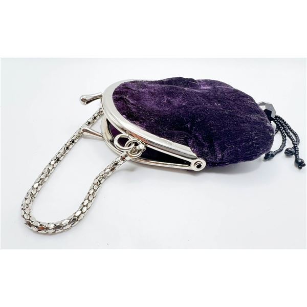 BEAUTIFUL VELVET PURPLE PURSE