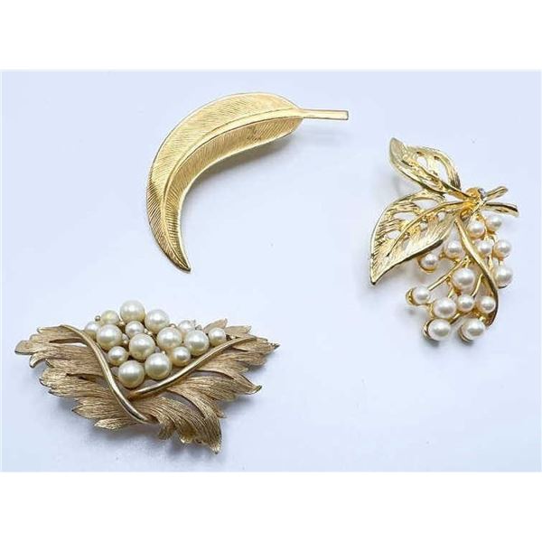 3 LEAF BROOCHES