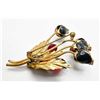 Image 3 : AUSTRIAN FLORAL SPRAY BROOCH