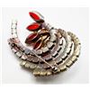 Image 2 : RED & CLEAR RHINESTONE SWIRL BROOCH