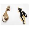 Image 3 : 2 CAT BROOCHES
