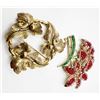 Image 1 : 2 FLORAL BROOCHES
