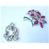 Image 2 : 2 FLORAL BROOCHES