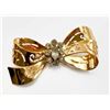 Image 1 : CORO BOW BROOCH W/ RHINESTONES