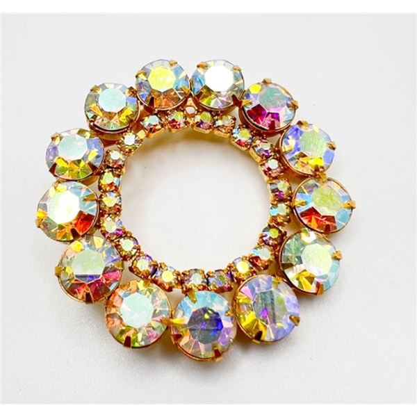 AURORA BOREALIS ROUND BROOCH