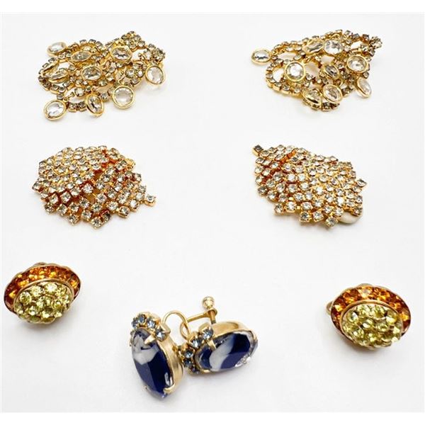 RHINESTONE EARRINGS (SMALL-LARGE)