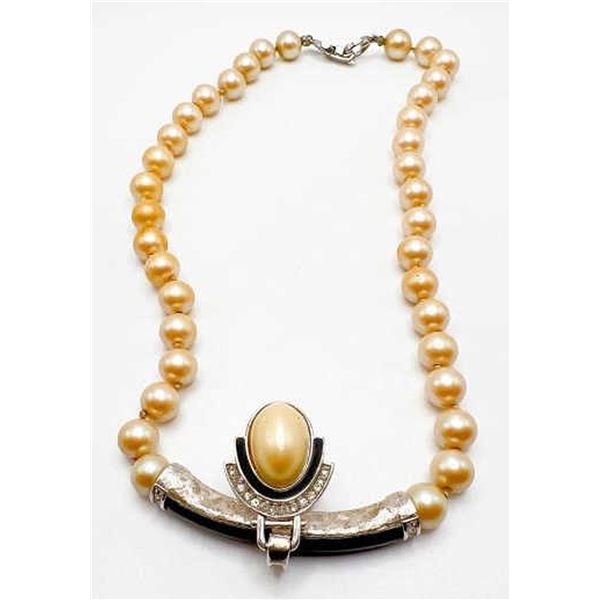 GIVENCHY SIGNED PENDANT NECKLACE