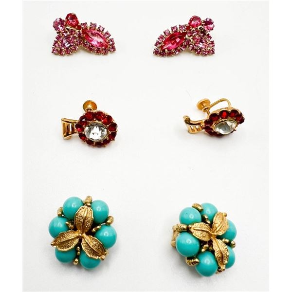 3 PRS EARRINGS FANCY