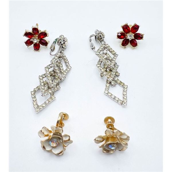 3 PRS EARRINGS (1-WEISS, 2-CORO)
