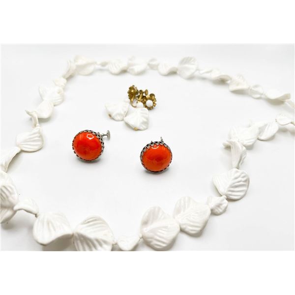MARIAM HASKELL SHELL STYLE NECKLACE & EARRINGS SET