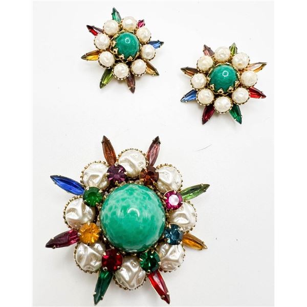 JUDY LEE BROOCH & EARRINGS SET