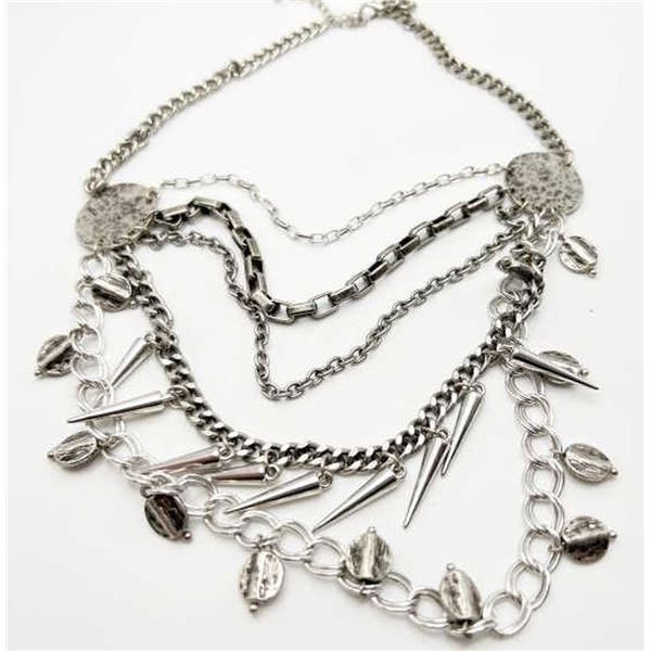 5 STRAND BIB STYLE NECKLACE