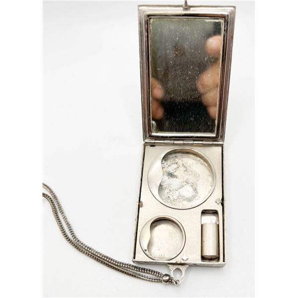 COMPACT MIRROR WITH CHAIN HANDLE
