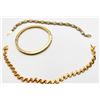 Image 2 : 3 GOLD TONE BRACELETS (1- ROMAN)
