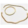 Image 3 : 3 GOLD TONE BRACELETS (1- ROMAN)