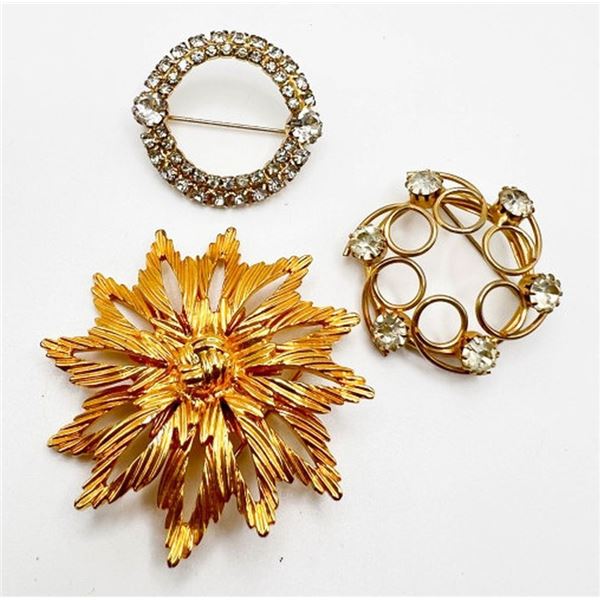 3 BROOCH LOT
