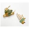 Image 1 : 2 BROOCHES (1- GREEN JADE)