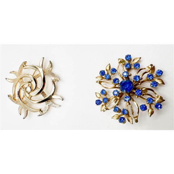2 SARAH COVENTRY SIGNED BROOCHES