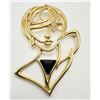 Image 1 : CHIC FACE BROOCH WITH STONES