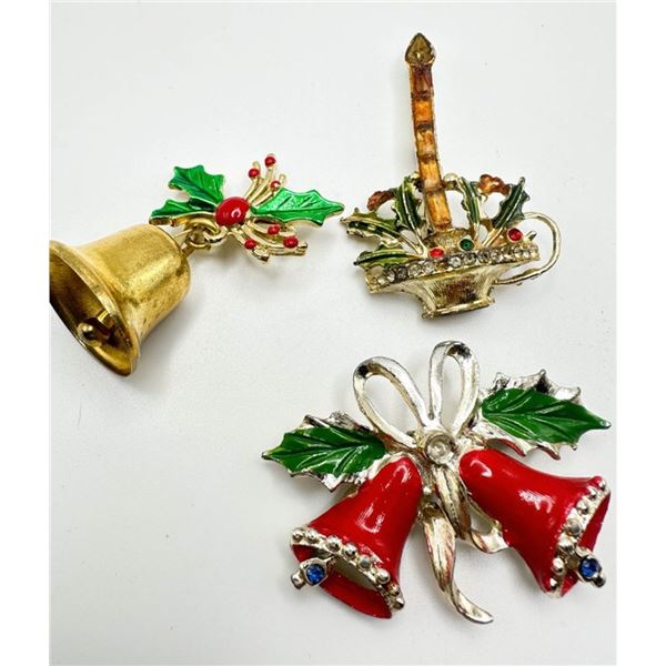 VINTAGE CHRISTMAS BROOCHES