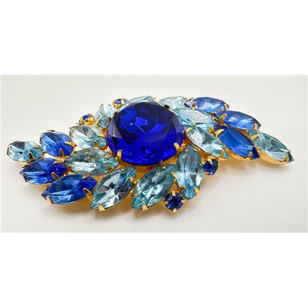 AMAZING BLUE STONE BROOCH